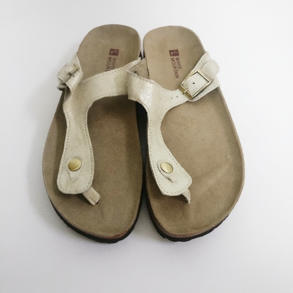 White Mountain Gold Sandals size 7 - Picture 3 of 7